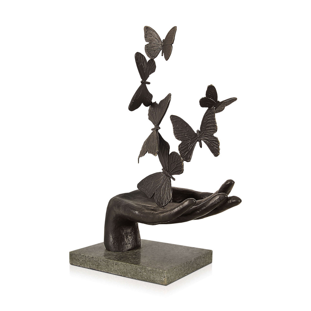 EP902M - Bronzestatue Schmetterlinge