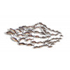 Quadro in metallo 3d raffigurante un banco di pesciolini stilizzati