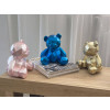 D2019AP - Kleiner facettierter Teddybär rosa Perleffekt