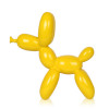 Profilo di una scultura in resina gialla laccata raffigurante un palloncino a forma di cane