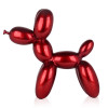 Profilo di una statuetta moderna in resina rosso metalizzato con soggetto un palloncino a forma di cane
