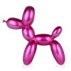 Scultura in resina fucsia con soggetto un palloncino a forma di cagnolino