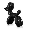 Retro di una statuetta moderna in resina nera metallizzata con soggetto cane palloncino