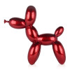 Scultura in resina ispirata ad un palloncino a forma di cane di colore rosso