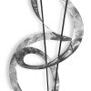 MS005A - Metallskulptur Komposition mit Linien und Bändern