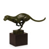 SA285 - Bronzeskulptur Laufender Jaguar