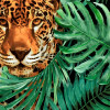 WF054X1 - Leopard im Dschungel grün