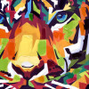 WF057X1 - Tiger Pop Art mehrfarbig