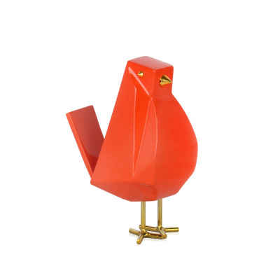 D1813PO - Orangefarbener kleiner Vogel