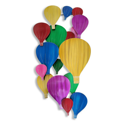 MP015A - 3D - Metallgemälde Heißluftballons