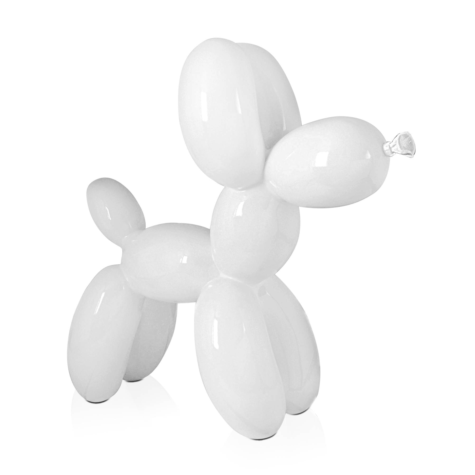 rek Vervullen totaal Resin sculpture - White dog-shaped balloon | Arte dal Mondo